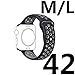Ocydar Apple Watch Band 42mm, Soft Silicone Nike+ Sport Style Replacement iWatch Strap Band for Apple Watch Series 1 Series 2, Apple Watch Nike+, M/L Size - Black / Cool Gray