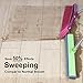 LandHope Push Broom Long Handle Rubber Bristles Sweeper Squeegee Edge 54 inches Non Scratch Bristle Broom for Pet Cat Dog Hair Carpet Hardwood Tile Windows Clean Water Resistant