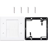 XGGYA Double Gang Wall Plate Cable Pass Through for Low Voltage Wires | Single Gang for In-Wall Cable Management; Cord Hider for Wall Mount TV; 1 Packs.