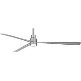 MINKA-AIRE F789-SL LED Simple 65 Inch Outdoor 3 Blade Ceiling Fan with DC Motor in Silver Finish