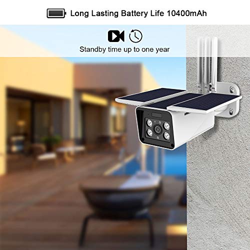 image for Wireless Outdoor Security Camera Solar Battery,FUVISION 1080P Home Sec