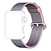 Apple Watch Band, Shielda Woven Nylon Strap Replacement Nylon Band for Apple Watch (38mm Light Pink/Midnight Blue)