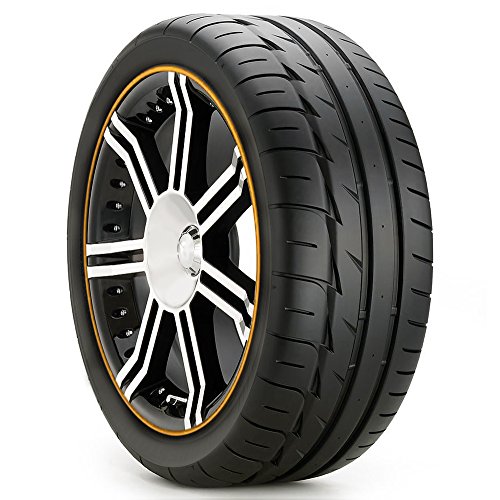 4x Yellow 21" Inch 55cm DIY Cuttable Alloy Wheel Rim Protector Tyres