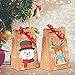 NIMU 12 Pack Christmas Bag Reusable Craft Paper Boxes for Gift and Presents Candies Cookies Bundle Xmas Theme Gift Wrapping Bags Great Holiday Bulk Prime