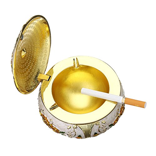 Vintage european engraved embossed cigarette ashtray ho…