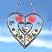 KY&BOSAM Heart Suncatchers Grandma Gift Ornament Stained Glass Sun Catcher Garden hangings Windows with Pressed Flower Heart Embedded in Glass Gifts for Grandma Mother`s Day Birthday Gifts