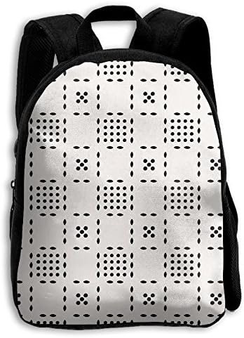 NHRTYHFWDG Customized School Backpack Black And White Mud Cloth Tic Tac Dots By Holli Zollinger 1(376) Childrenâ€s Backpack,Shoulders Bag,Casual Backpack,Travel Backpack