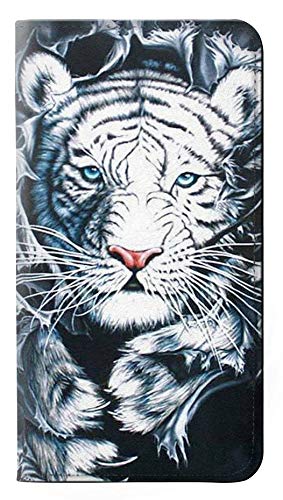 RW0265 White Tiger PU Leather Flip Case Cover for Sony Xperia XZ2 Premium