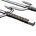 Superdo Octagon Metal Martial Arts Sai Multi Size（Black and Silver）