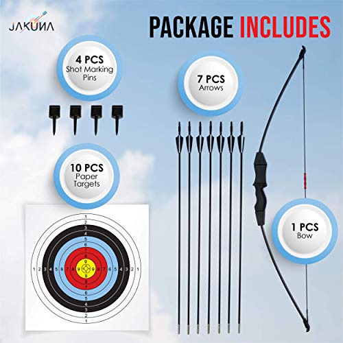 JAKUNA 45" Bow and Arrow Recurve Set for Youth Beginners Bow kit for
