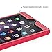 MoKo iPad Mini 3 / 2 / 1 Case, Silicone + Black Hard Polycarbonate Protector with Foldable Stand Cover Case for Mini 3, Mini 2 and Mini (2012 1st gen), RED (Will not fit iPad Mini 4)