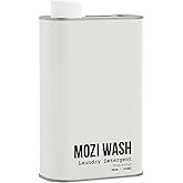 Mozi Wash Laundry Detergent Liquid, Unscented, 50+ Loads, Concentrated, Non toxic, Plant Based Enzyme Cleaner, Phosphate & Paraben Free, Long Lasting Luxury Clean, Scent Free, 32 oz Recyclable Bottle
