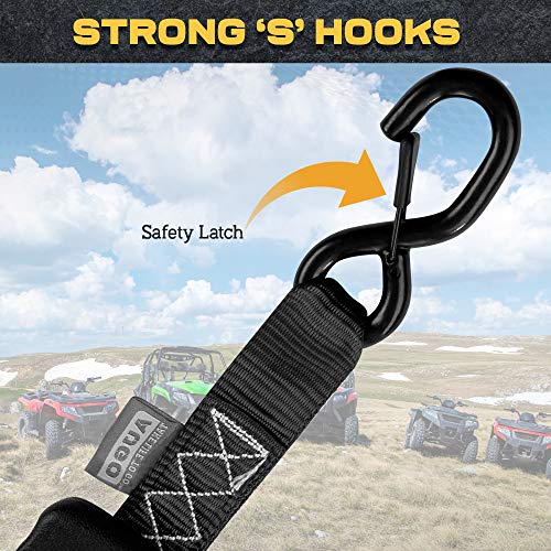 Augo Heavy Duty Ratchet Straps & Soft Loops Pack of 2 Extra Strong 1.