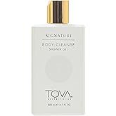 Tova Signature Shower Gel – Moisturizing Fresh & Floral Cleanser for Women – Cornflower and Sea Fennel – USA-Made and Cruelty-Free – 6.7 fl oz