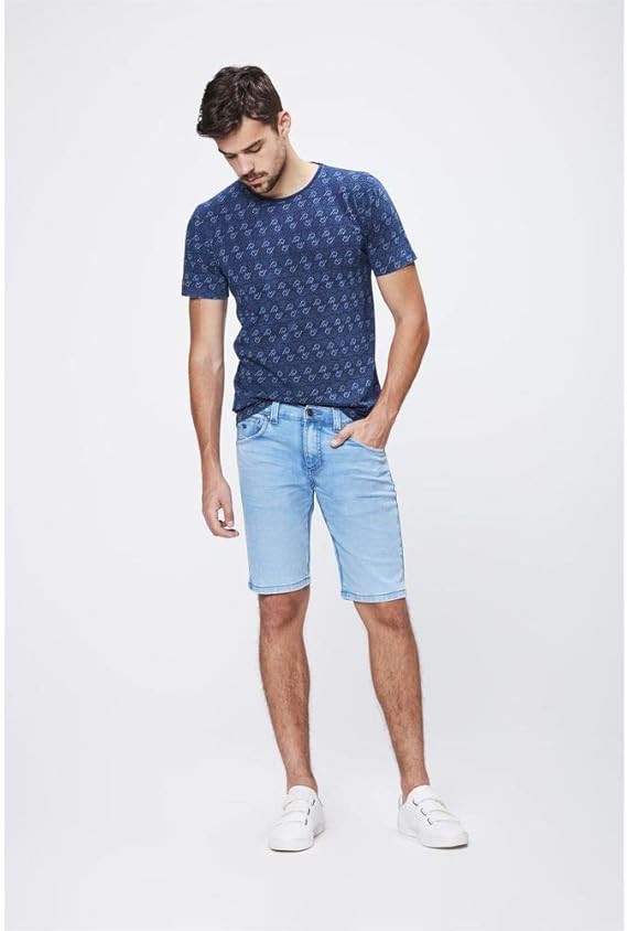 bermuda jeans masculina justa
