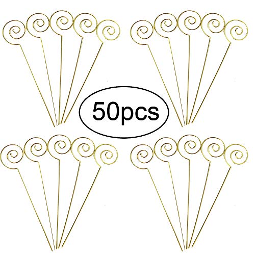 image for HOHIYA Place Card Holder Memo Floral Pick Clip Photo Picture Note Clam