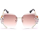 willochra Square Crystal Sunglasses Women Shades Rimless Rhinestone Sun Glasses Female diamonds Party Eyewear