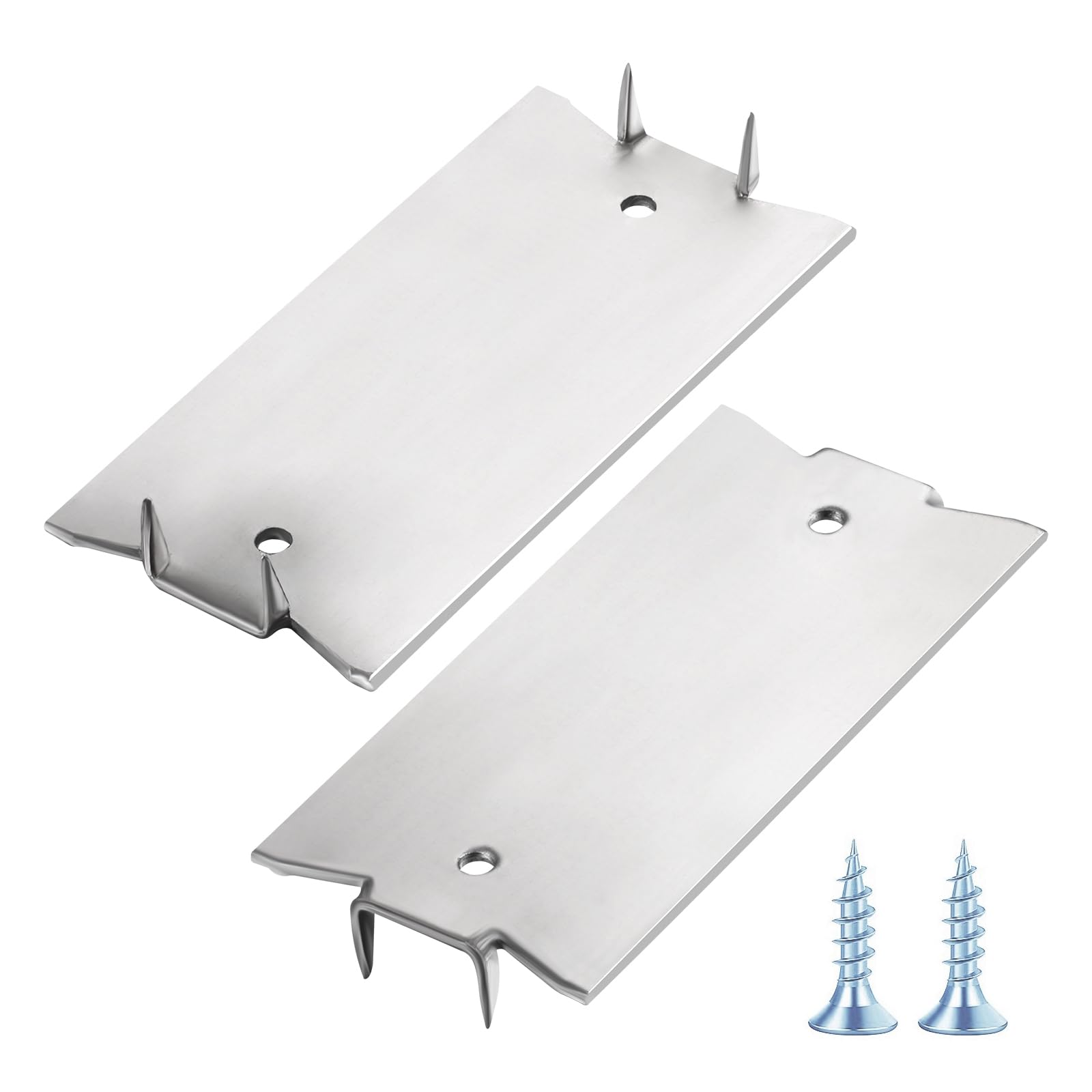 Photo 1 of Wensilon(30 pcs) Stainless Steel 304 1.5X3 Inch 16-Gauge Anti-Nail Protection Plate Shield Stainless Steel, Nail Plate for Wood Studs, Steel Cable Wire Protector Plate with Sharp Pointed Prongs
