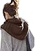Winter Soft Pullover Knit Infinity Scarf Beanie Hoodie Scarf