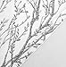 DriftAway 3 Piece Gray and White Kitchen Curtains with Valance and Tier Sets Rod Pocket Tree Branch Light Filtering Curtains 36 Inch for Small Half Window Bathroom Living Room