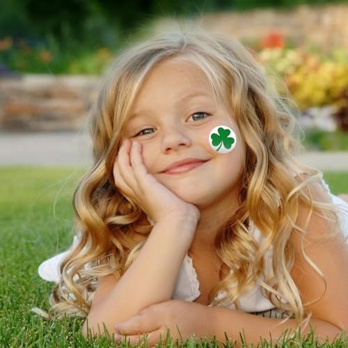 2 Rouleau 1000 Pièces Autocollant Saint Patrick, Autocollants trèfle vert irlandais chanceux, Fête Décorations Scrapbooking Enveloppe Carte sac Cadeau, pour les Cadeaux et la Décoration (3.8CM)