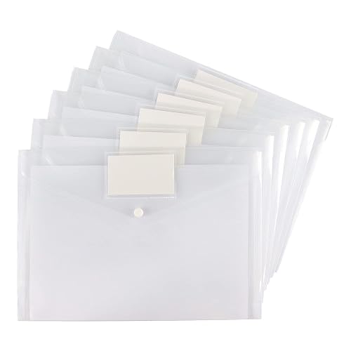 6 Pack Clear Document Folders Plastic Envelopes Poly Envelopes File ...