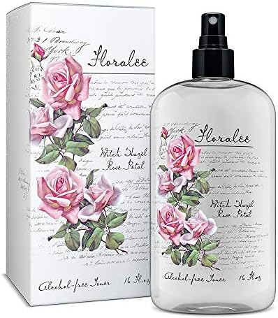 Floralee Alcohol Free Rose Petal Witch Hazel with Aloe Vera 16 ounce.