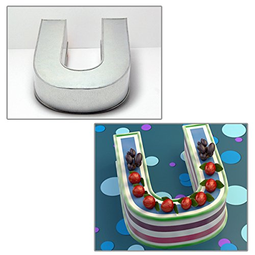 10” Alphabet Shape Cake Tin Mould Pan - Name The Cake – A to Z All Letters (U)