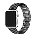 TUJUIO for Apple Watch Band 38mm/40mm 42mm/44mm Series 4/3/2/1 Sport and Edition Women Bracelet Adjustable Wristband iWatch Bracelet for Women/Girls (Black, 42mm/44mm)