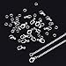 Outus 33 Feet Silver Plated 2mm Curb Chain Necklace Bulk Cable Chain Necklace with 20 Lobster Clasps and 30 Jump Rings for Jewelry Making