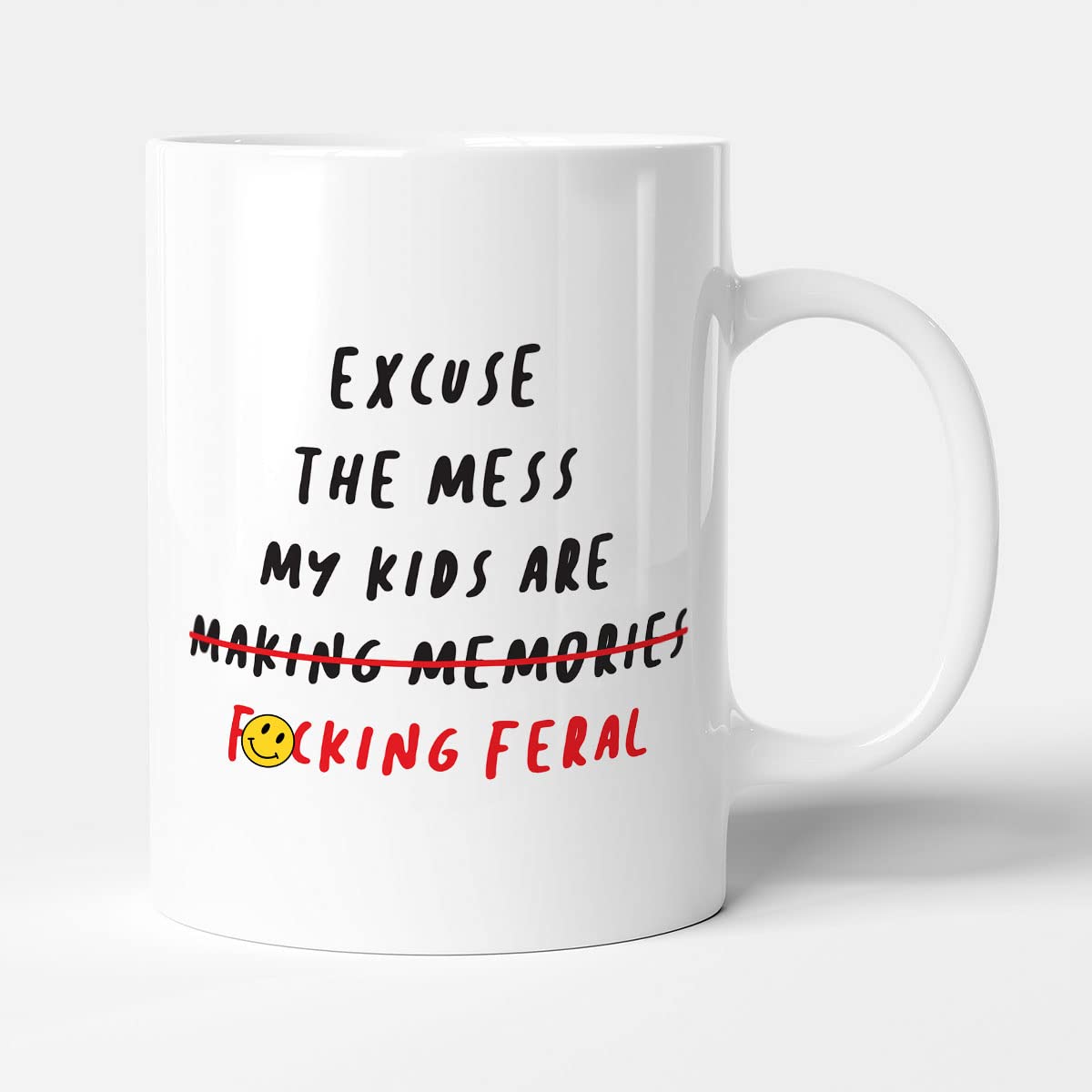 Victorian Printing Co - My Kids are F*cking Feral - Funny Gift Mug, Ceramic, 11fl.oz.