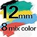 8 Pack P Touch Label Tape,TZe231 Tape 12mm 0.47 Inch Laminated Clear/White/Red/Blue/Yellow/Green,Gold/White on Black Compatible with Brother P-Touch Label Maker PT-D210 PT-H110 PT-D600 PT-1230PC,8m