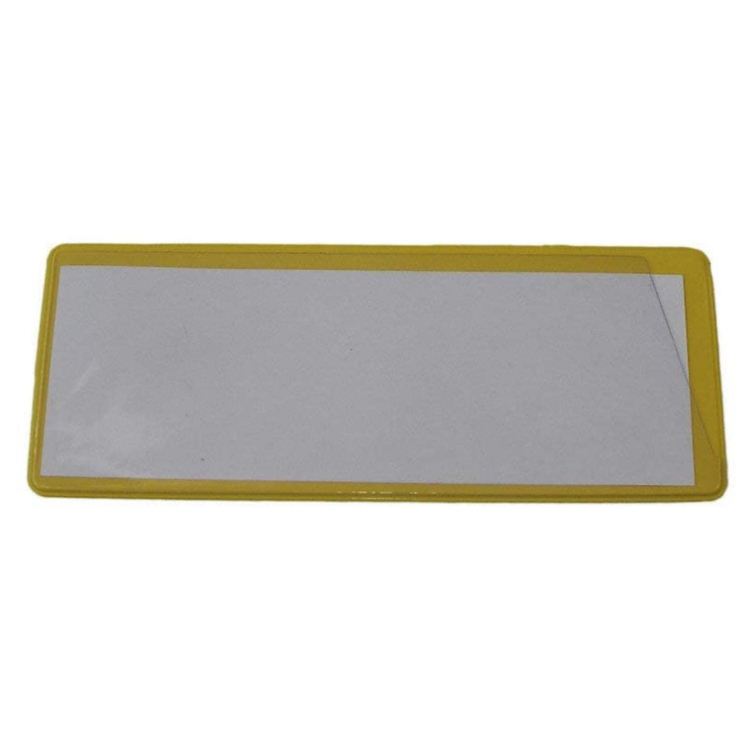 Magnetic Label Pouches - 40mm high x 120mm Wide - Pack of 100 (Yellow)