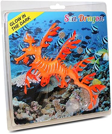 Glow in the Dark FSHL0003 Orange Sea Dragon Aquarium Decoration Fish Safe