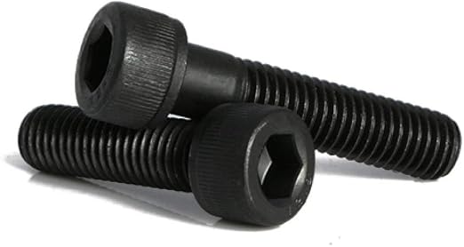 Viti A Testa Cilindrica Con Esagono Incassato, Passo Fine E Grado 12.9. Qualit&agrave; Top In Nero Ossidato. Set Metrico Da M6 A M12.