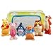 Winnie the Pooh and Pals Bath Toy Set in Zipped Bag - Winnie the Pooh, Tigger, Eeyore, Piglet, Owl, and Roo