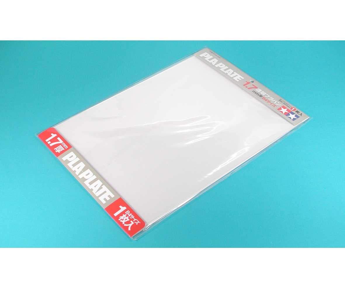 TAMIYA 70128 Plastic Plate 1.7 mm, 1 Piece, 257 x 364 mm, Clear
