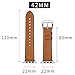 Sweatproof Hybrid Leather Sports Watch Band Vintage Replacement Bands for Apple Watch iwatch Series 4 3 2 1 Dark Brown Replacement Straps with Sliver Stainless Steel Buckle Clasp (42mm, Brown)
