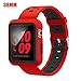 EloBeth for Apple Watch Band 38mm with Case, Soft Silicone Sport Strap iWatch Band with Shock Resistant Protective Case for Apple Watch Band Series 3/2/1 Nike+ Sport Edition(38mm Red/Black)