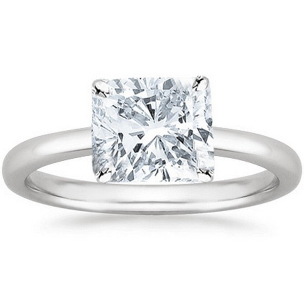 1 2 2 Carat Gia Certified 14k White Gold Solitaire Cushion Cut