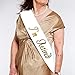 Classic I’m Retired! Sash – Gold Foil Retirement Sash for Women and Men & Large Safety Pin. Great for Retirement Party, Events and Decorations by JPACO (White)
