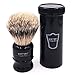 Parker Safety Razor 100% Silvertip Travel Shave Brush - Black Handle