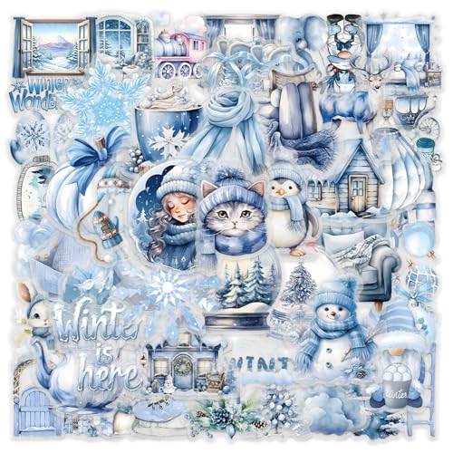 Winter Themed Transparent PET Stickers