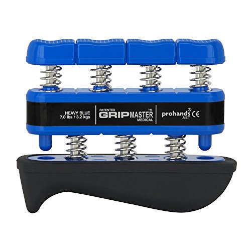 Prohands Gripmaster Medical Hand Exerciser Heavy Blue - Rehabilitation, Hand Strengthener, Improves Grip, Exercise, Improves Digit Function, Aids Arthritis, Helps Stability, Finger Strength and Dexterity, Sports, Golf, Tennis, Rock Climbing, Musician