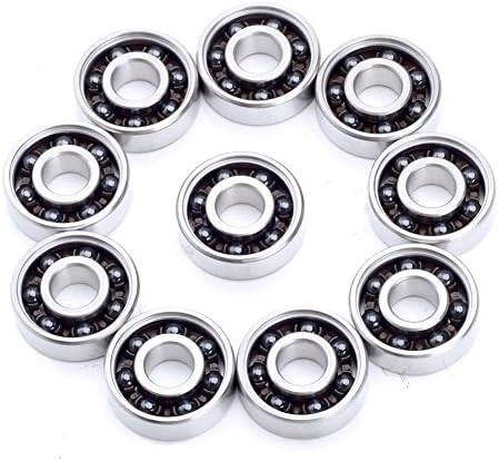 Sodope 608 Bearing 8x22x7mm,Hand Spinner Special Bearing,Skateboard Bearings,High Precision Rating,Long Lasting,Pack of 10£¨Black ball£