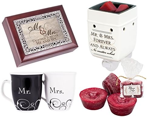 Mr. and Mrs. Wedding and Bridal Inspirational Gift Box Set for the Home