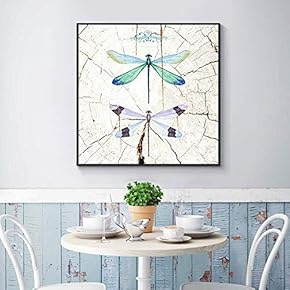 Floating Framed Canvas Wall Art for Living Room, Bedroom Wooden Background Animal Canvas Prints for Home Decoration Ready to Hang - 16x16 inches
