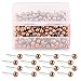 Yalis Push Pins Map Tacks 1/8-Inch Retro Metallic Color Beads Head Marking Push Pins 200-count (Rose Gold)