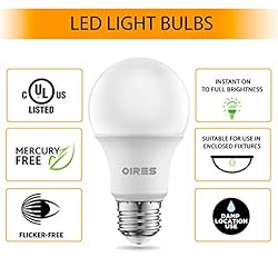 Oires 60W Equivalent LED Light Bulb 800 Lumens A19