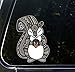 Yadda-Yadda Design Co. Squirrel - Patterned Squirrel Holding Acorn - Vinyl Car Decal - Copyright ©2016 (3.5